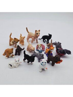Miniature Meg Kitten Catg Figurines Variety Of Breeds Plastic Collectible Toys 1